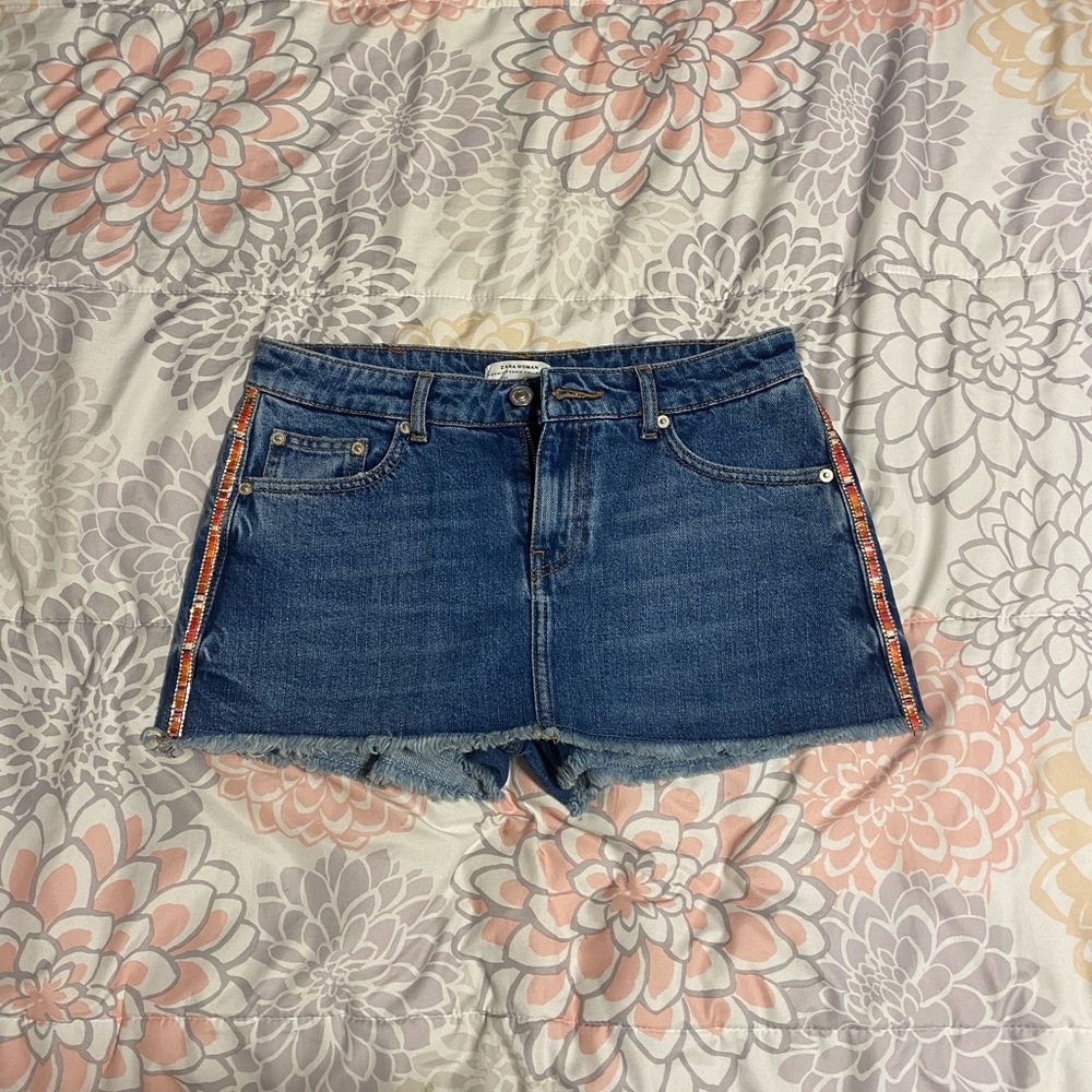NWOT Zara Denim Skort with Embellishment!!
